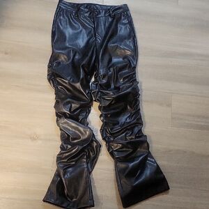 Men's Black Leather Pants